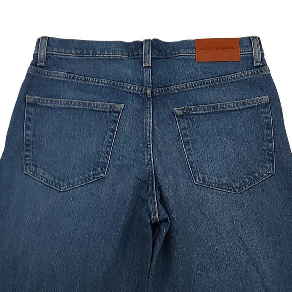 Lucky Brand Jeans Womens 28x28 Blue Boyfriend Mid Rise Relaxed Straight Denim - Picture 6 of 13